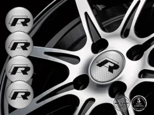 VW Domed Stickers Style High-Quality Rim Labels